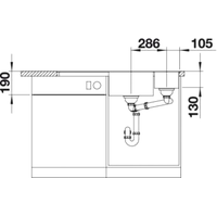 Кухонная мойка Blanco Axia III 6 S-F (разделочная доска из стекла, антрацит) 524669
