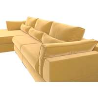 Угловой диван Mebelico Пекин Long 115433L (левый, микровельвет, желтый)