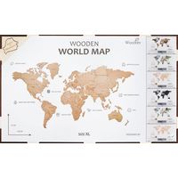 Пазл Woodary Карта мира на английском языке XL 3194
