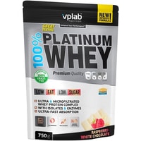Протеин сывороточный (изолят) Vplab 100% Platinum Whey (малина/белый шоколад, 750 г)