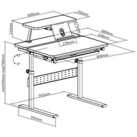 Парта Растущая мебель Study Desk E202S (серый)
