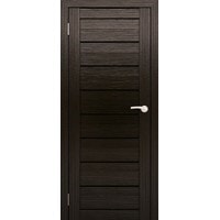 Межкомнатная дверь Юни Амати 1 (ч) 40x200 (дуб венге/черное стекло)