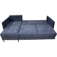 Угловой диван Letto Готланд угловой 147 см (блок независимых пружин, ткань, синий)