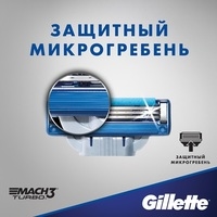 Сменные кассеты для бритья Gillette Mach3 Turbo (8 шт)