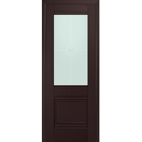 Межкомнатная дверь ProfilDoors Классика 2U L 70x200 (темно-коричневый/матовое с прозрачным фьюз.)