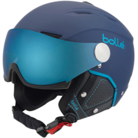 Горнолыжный шлем Bolle Backline Visor Premium Soft Navy & Cyan