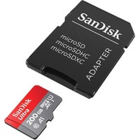 Карта памяти SanDisk Ultra SDSQUA4-200G-GN6MA microSDXC 200GB (с адаптером)