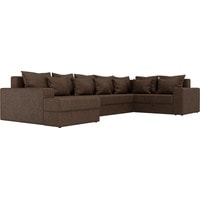 П-образный диван Лига диванов Мэдисон 28912 (рогожка, коричневый)