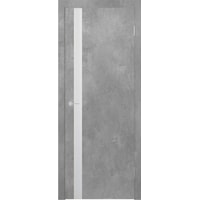 Межкомнатная дверь Юркас Stark ST12 ДО 80x200 (бетон светлый/зеркало матовое)