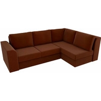 Угловой диван Лига диванов Пауэр 100210 (коричневый)