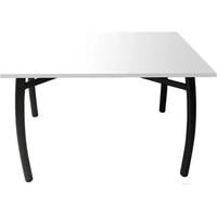 Кухонный стол Solt 110x70 (белый/ноги гнутые усиленные черные)