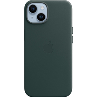 Чехол для телефона Apple MagSafe Leather Case для iPhone 14 (зеленый лес)