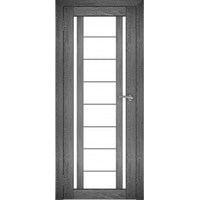 Межкомнатная дверь Юни Амати 11 90x200 (дуб шале-графит/матовое стекло)