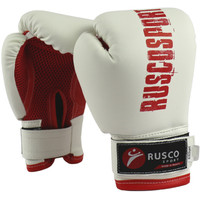 Тренировочные перчатки Rusco Sport 4 oz (белый/красный)