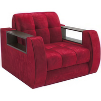 Кресло-кровать Мебель-АРС Барон №3 (бархат, красный Star Velvet 3 Dark Red)
