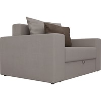 Кресло-кровать Лига диванов Мэдисон 106123 (рогожка, бежевый/бежевый/коричневый)