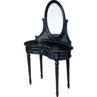 Туалетный столик с зеркалом ГрандМодерн С деколью 89x40x142 (черный)
