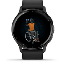 Умные часы Garmin Venu 3 (черный, с кожаным ремешком)