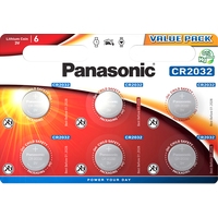 Батарейка Panasonic CR2032 6 шт. CR-2032EL/6BP