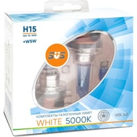 Галогенная лампа SVS H15 15/55W+W5W White 5000K Ver.2.0 2+2шт