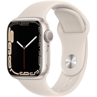 Умные часы Apple Watch Series 7 41 мм (сияющая звезда/сияющая звезда спортивный)
