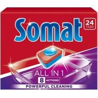 Таблетки для посудомоечной машины Somat All in one 8 Actions (24 шт)