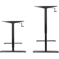 Стол для работы стоя ErgoSmart Manual Desk Spec. 1360x800x36 мм (бетон чикаго светло-серый/чер)