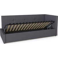 Кровать Craftmebel Киото 200x80 (с ПМ, рогожка, темно-серый)