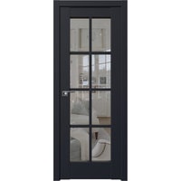 Межкомнатная дверь ProfilDoors 101U L 90x200 (черный матовый/стекло прозрачное)