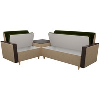 Угловой диван Mebelico Модерн 61163 (левый, зеленый/бежевый)