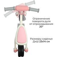 Беговел-велосипед Bubago Flint BG-FP-109-4 с ручкой (белый/розовый)