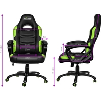 Кресло GameMax GCR07 (черный/зеленый)