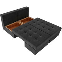 Модульный диван Лига диванов Сплит 101955 (серый)