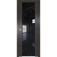 Межкомнатная дверь ProfilDoors 8X 60x200 (грей мелинга/стекло черный триплекс)