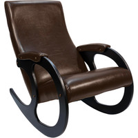 Кресло-качалка Mio Tesoro Бастион-4 Нокс (кожзам Dark Brown/венге)
