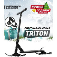 Самокат на лыжах Plank Triton P20-TRI100BK+SKI (черный)