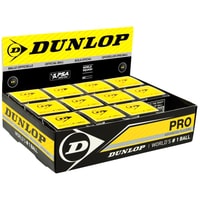 Набор мячей для сквоша DUNLOP Pro (2 желтые точки, 12 шт)