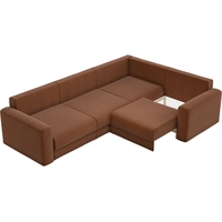Угловой диван Mebelico Мэдисон Long 59199 (рогожка, коричневый)