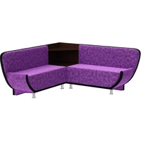 Угловой диван Mebelico Лотос 58902 (фиолетовый/черный)