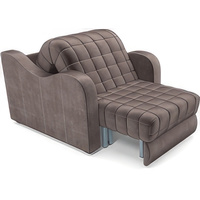 Кресло-кровать Мебель-АРС Барон №4 (бархат, серо-шоколадный Star Velvet 60 Coffee)