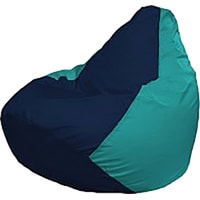 Кресло-мешок Flagman Груша Мега Super Г5.1-50 (тёмно-синий/бирюзовый)