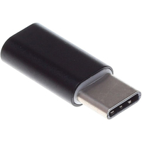 Адаптер Buro USB Type-C m-microUSB f (черный)