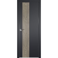 Межкомнатная дверь ProfilDoors 5E 80x200 (черный матовый/вставка каштан темный)
