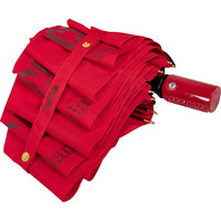 Складной зонт Moschino 8021-OCC New Metal Logo Red + Box logo