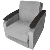 Кресло-кровать Асмана Виктория с декором 2 (рогожка серый)