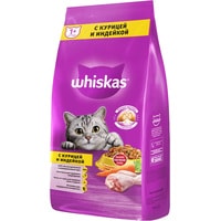 Сухой корм для кошек Whiskas Вкусные подушечки с паштетом. Ассорти с курицей и индейкой 5 кг