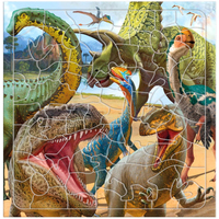 Пазл ГеоДом Динозавры в рамке 9097 (80 эл)