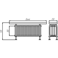 Стальной трубчатый радиатор КЗТО Завалинка РС 4-300-22 (22 секции, G1/2)