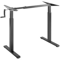 Стол для работы стоя ErgoSmart Manual Desk Compact 1360x800x36 мм (альпийский белый/черный)