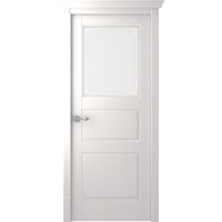 Межкомнатная дверь Belwooddoors Ковентри 220x60 см (стекло, эмаль, белый/мателюкс 47)